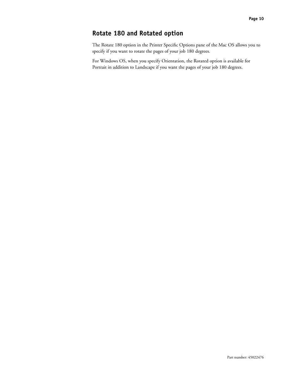 Rotate 180 and rotated option | Xerox X12 User Manual | Page 10 / 70