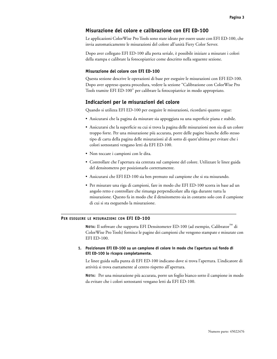 Indicazioni per le misurazioni del colore | Xerox X12 User Manual | Page 25 / 70