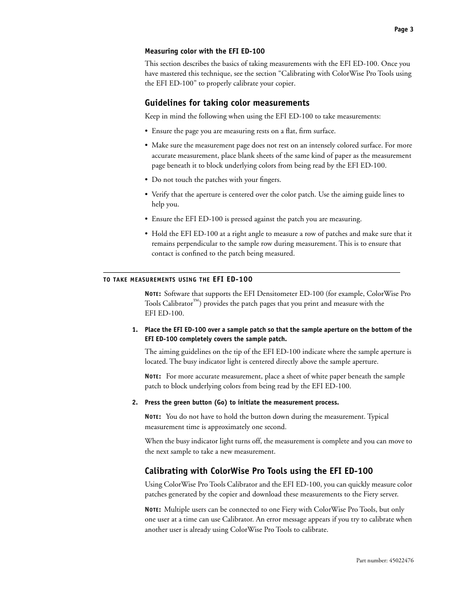 Guidelines for taking color measurements | Xerox X12 User Manual | Page 3 / 70