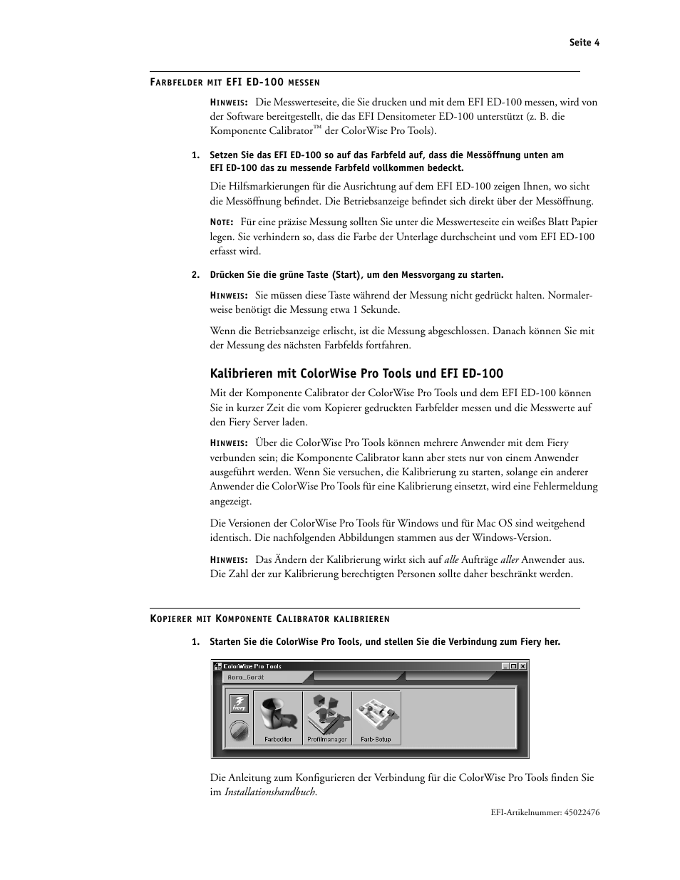Kalibrieren mit colorwise pro tools und efi ed-100 | Xerox X12 User Manual | Page 38 / 70