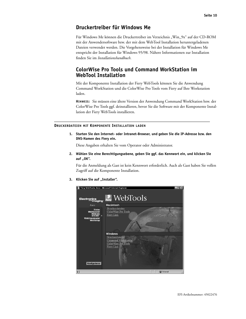 Druckertreiber für windowsme, Druckertreiber für windows me | Xerox X12 User Manual | Page 44 / 70