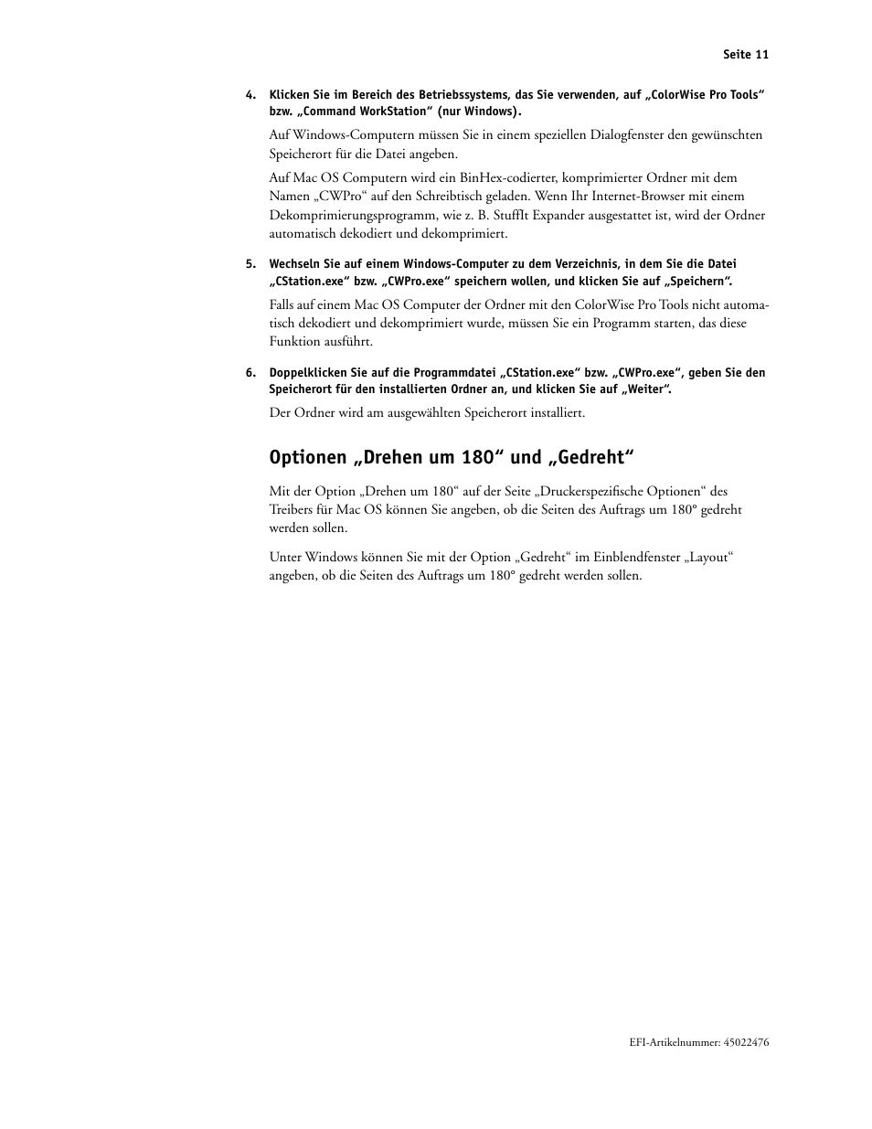 Optionen „drehen um 180“ und „gedreht | Xerox X12 User Manual | Page 45 / 70