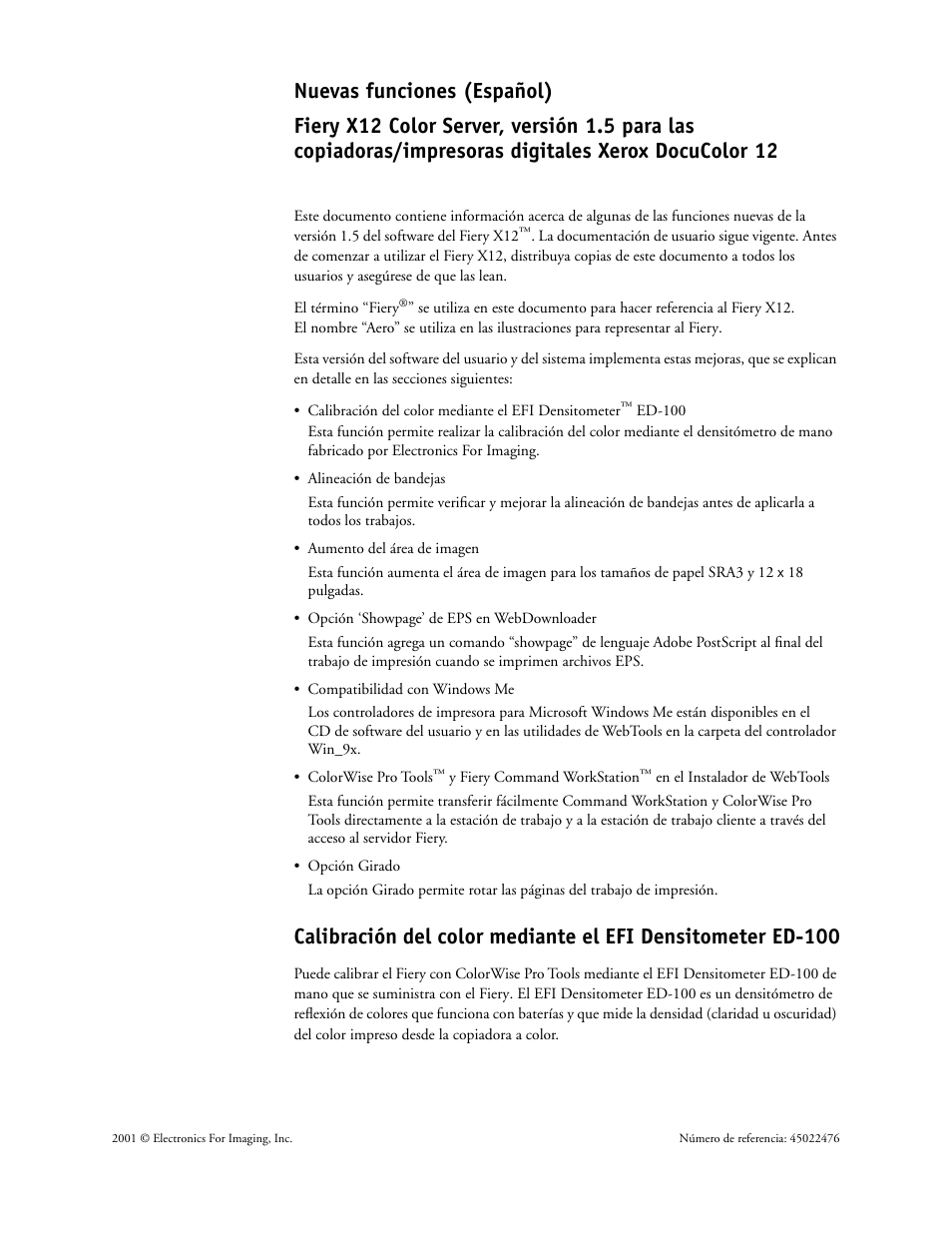 Español | Xerox X12 User Manual | Page 47 / 70