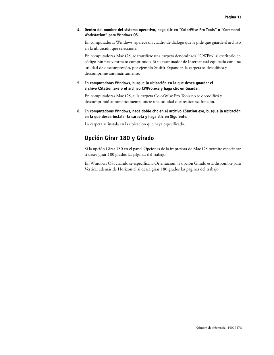 Opción girar 180 y girado | Xerox X12 User Manual | Page 57 / 70