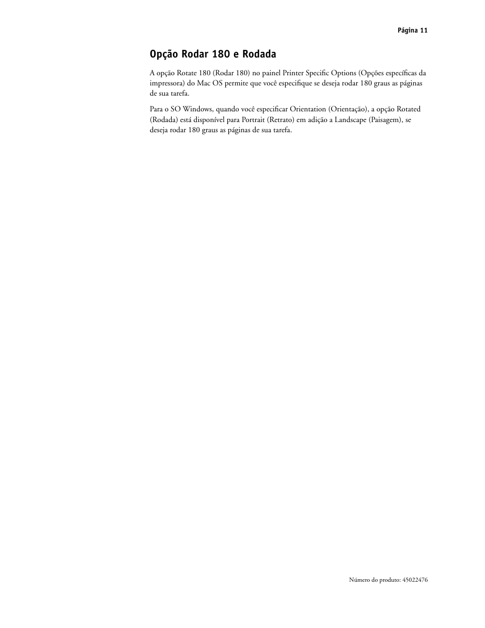Opção rodar 180 e rodada | Xerox X12 User Manual | Page 69 / 70