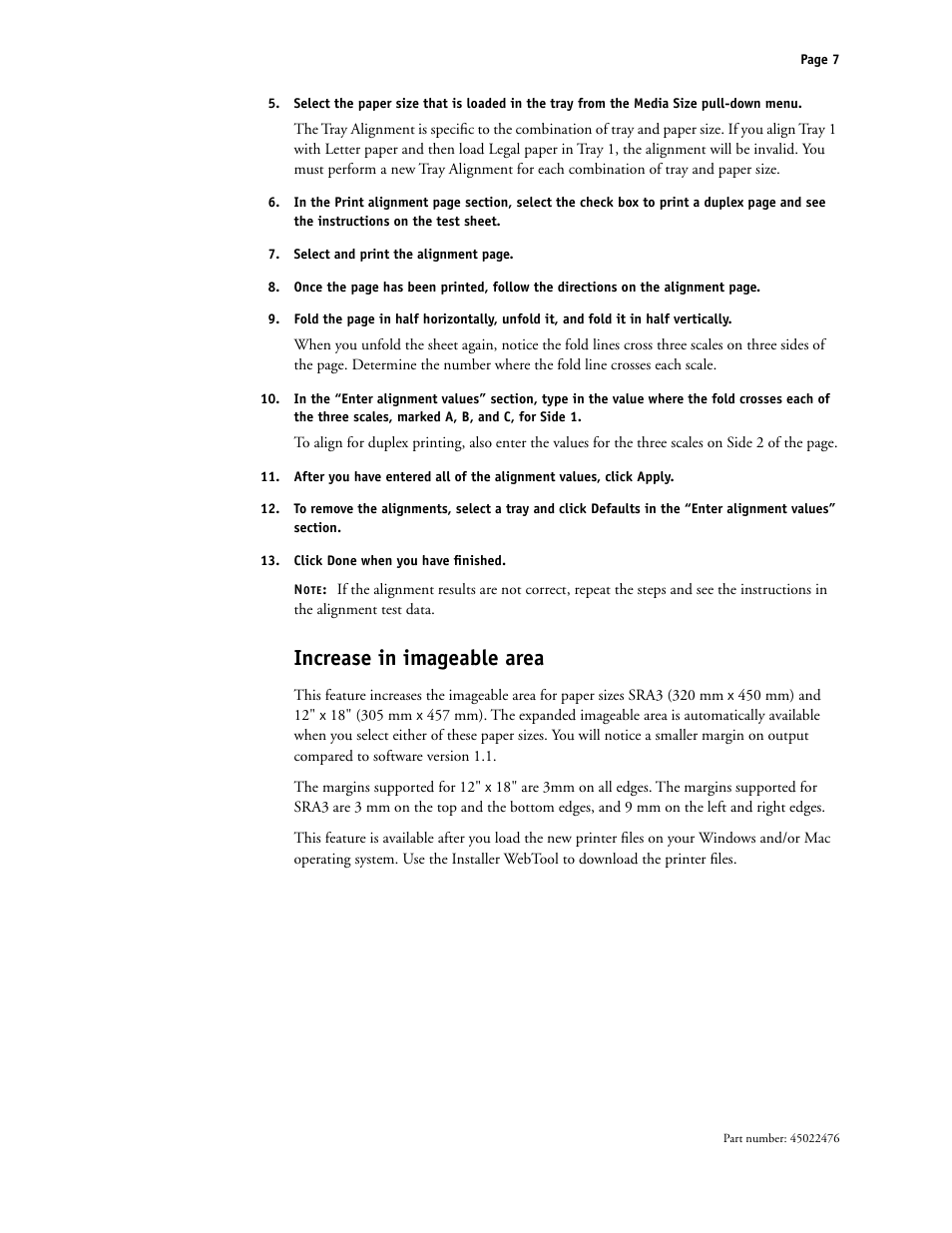 Increase in imageable area | Xerox X12 User Manual | Page 7 / 70