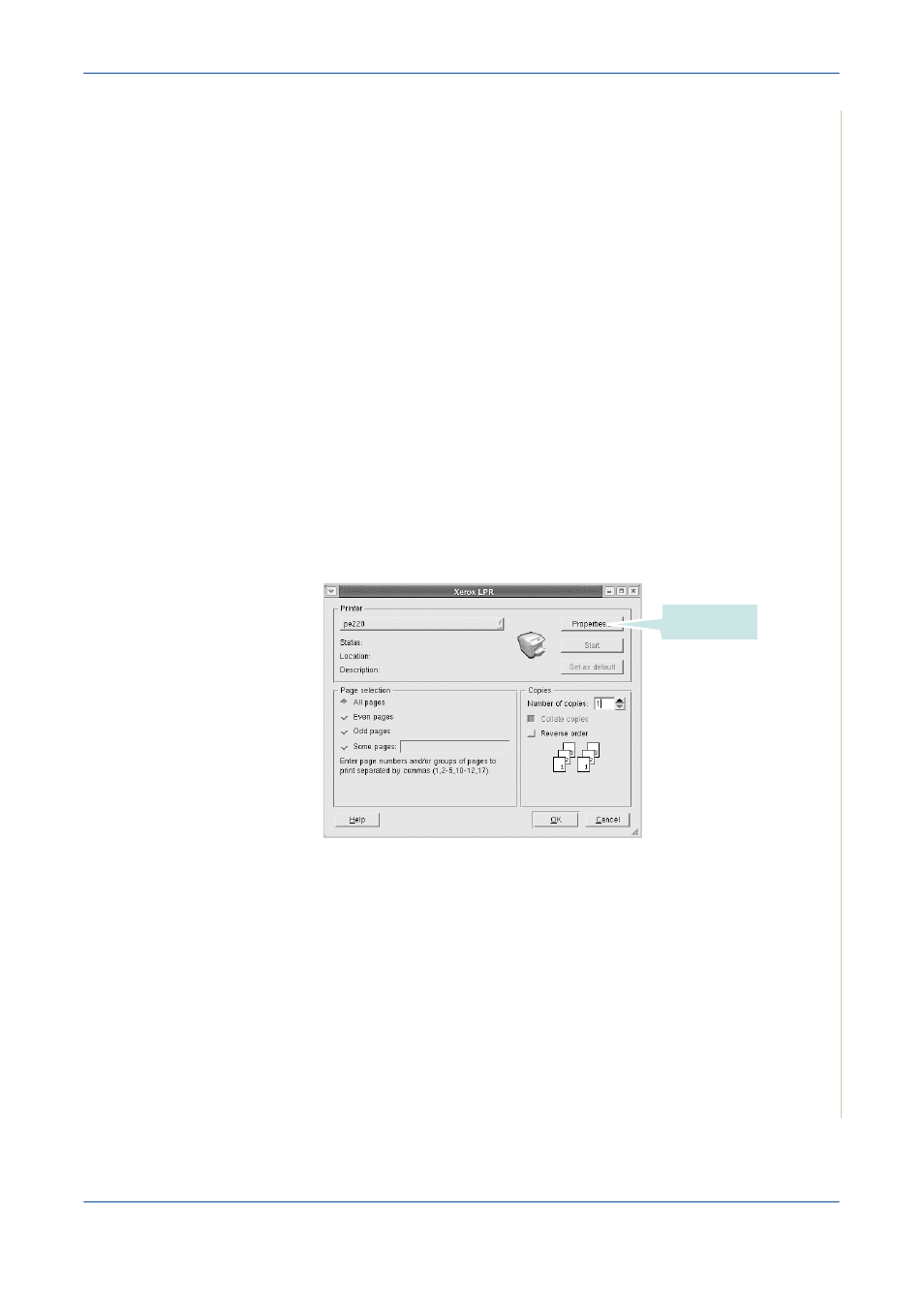 Printing a document -39, Printing a document, Printing from applications | Xerox PE220 User Manual | Page 105 / 200