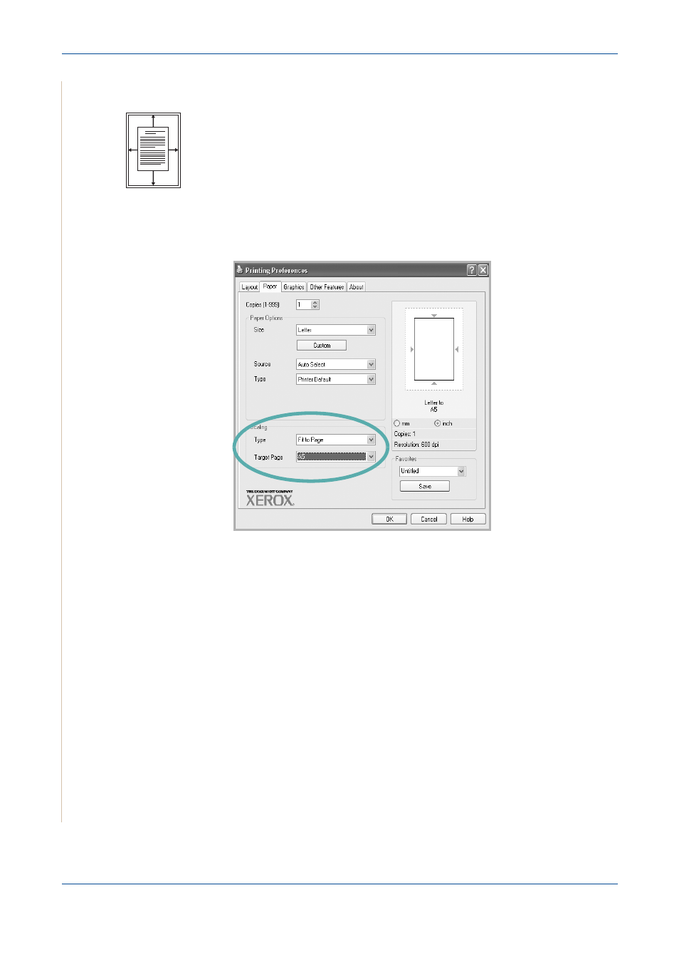 Fitting your document to a selected paper size, Using watermarks, Using an existing watermark | Xerox PE220 User Manual | Page 86 / 200