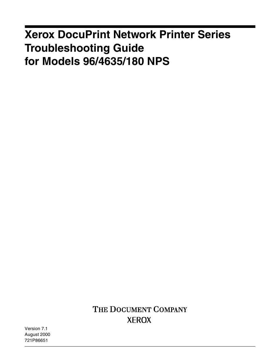 Xerox 180 NPS User Manual | 62 pages