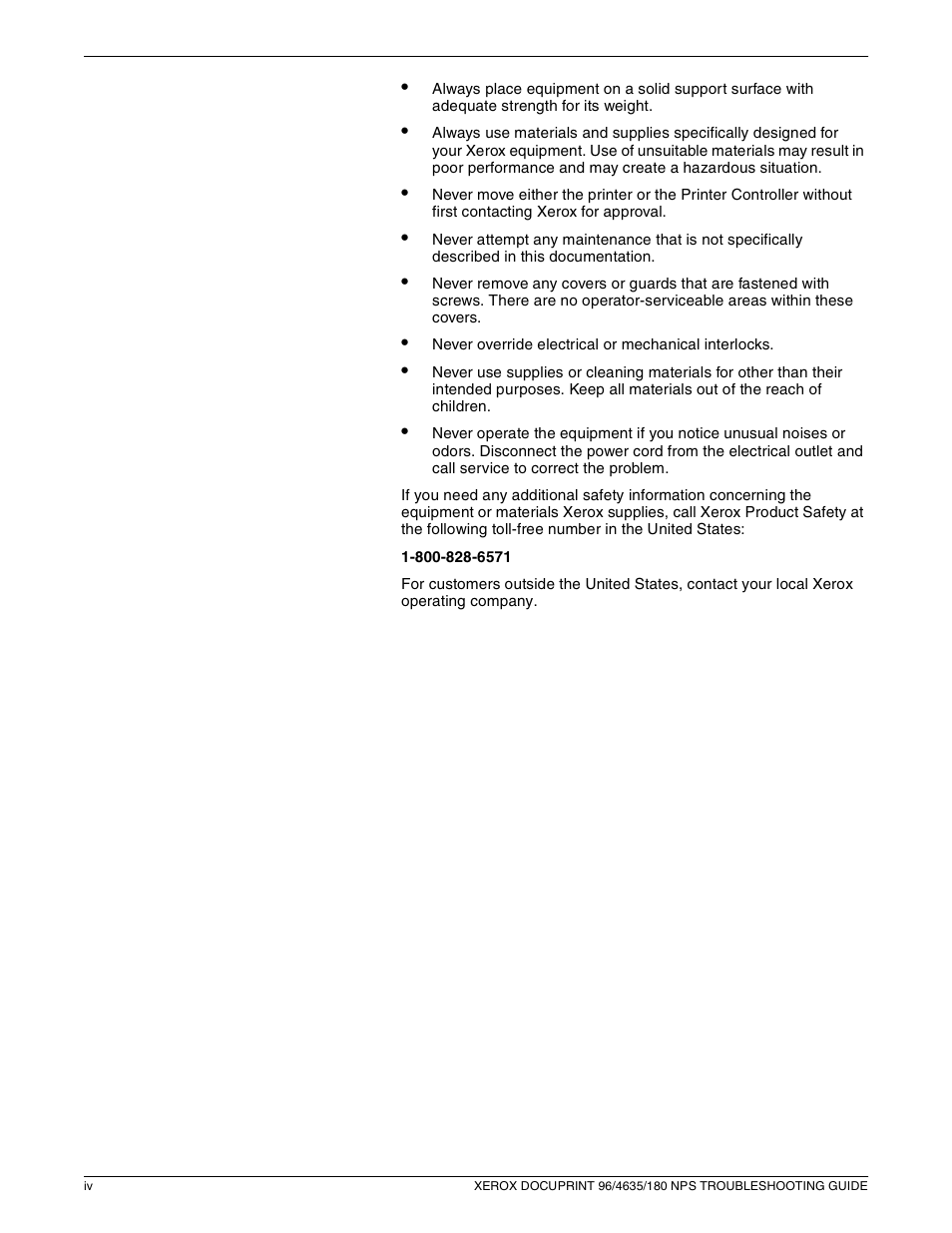 Xerox 180 NPS User Manual | Page 4 / 62