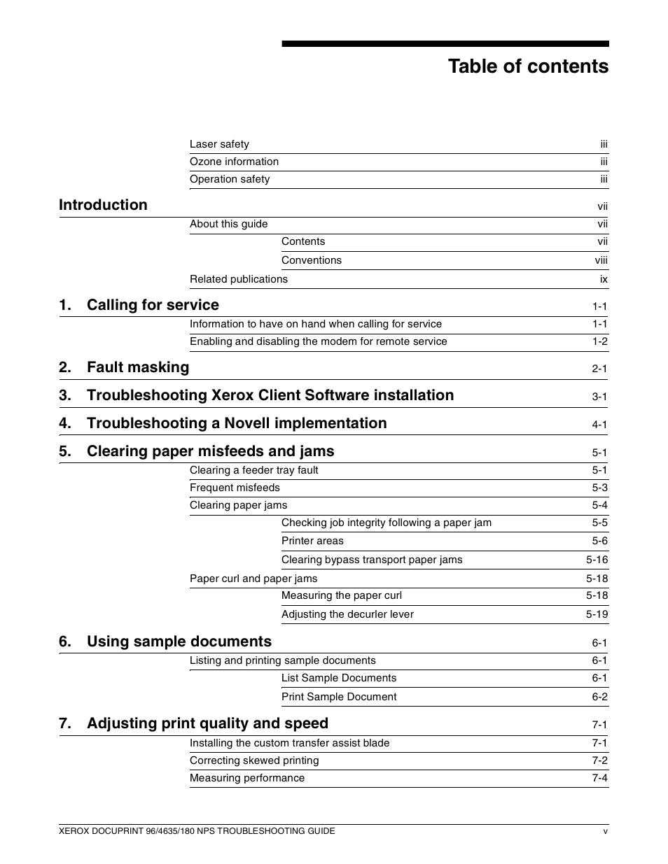 Xerox 180 NPS User Manual | Page 5 / 62