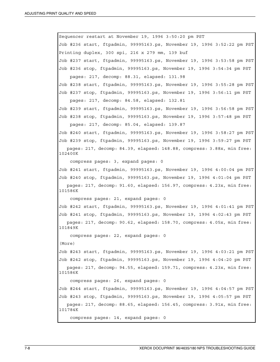 Xerox 180 NPS User Manual | Page 52 / 62