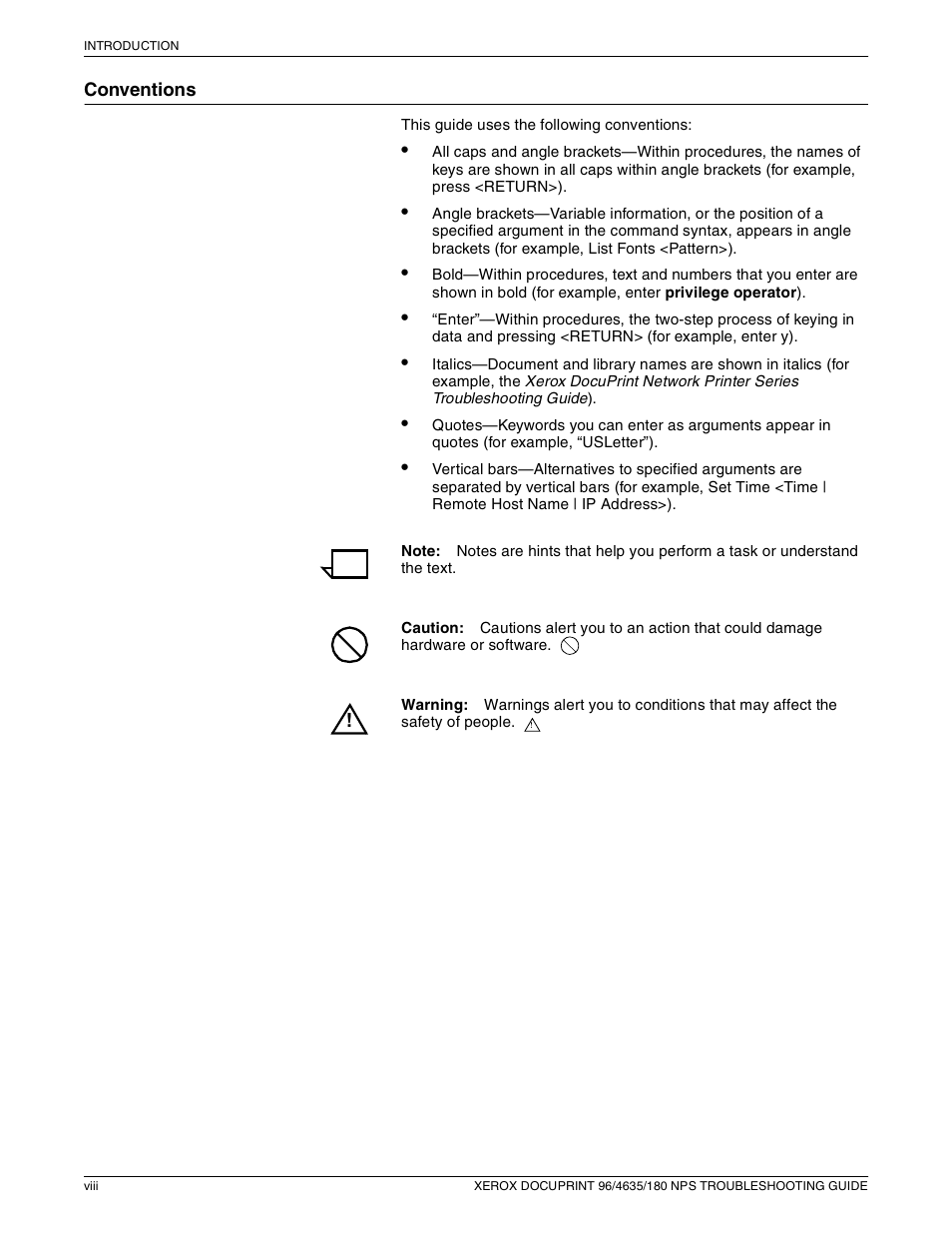 Xerox 180 NPS User Manual | Page 8 / 62