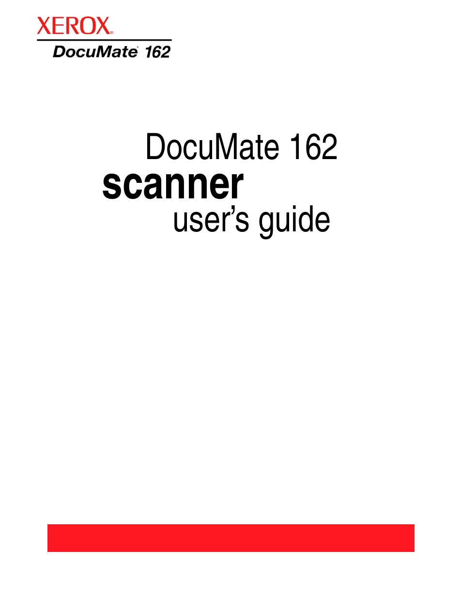 Scanner | Xerox DocuMate 162 User Manual | Page 2 / 98