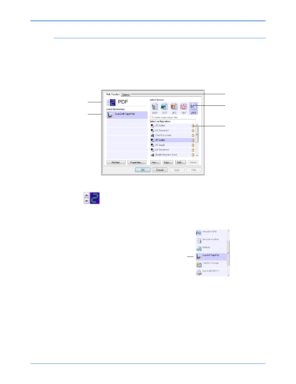 Selecting new settings for a button | Xerox DocuMate 162 User Manual | Page 30 / 98