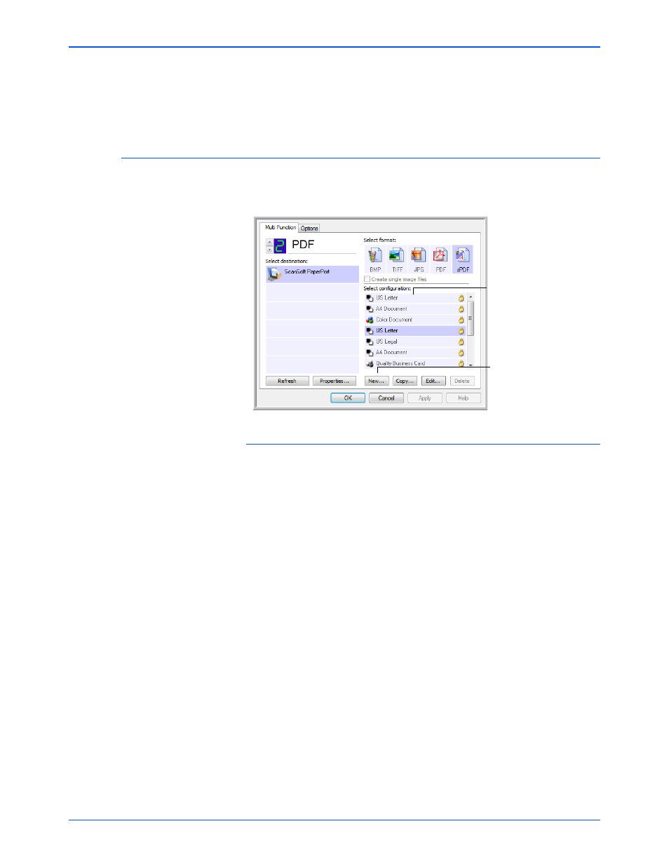 Creating a new scan configuration | Xerox DocuMate 162 User Manual | Page 32 / 98