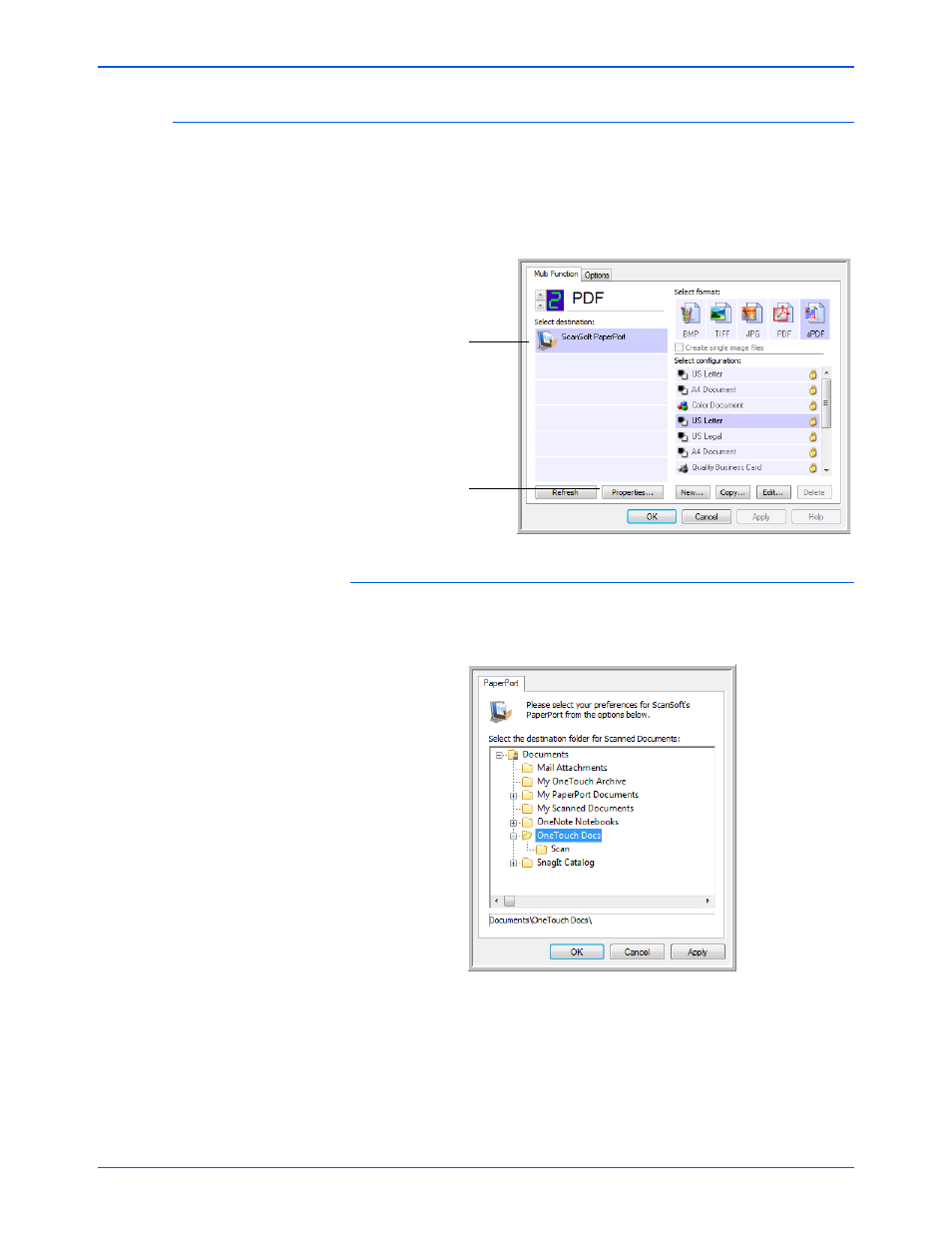 Setting destination application properties | Xerox DocuMate 162 User Manual | Page 46 / 98