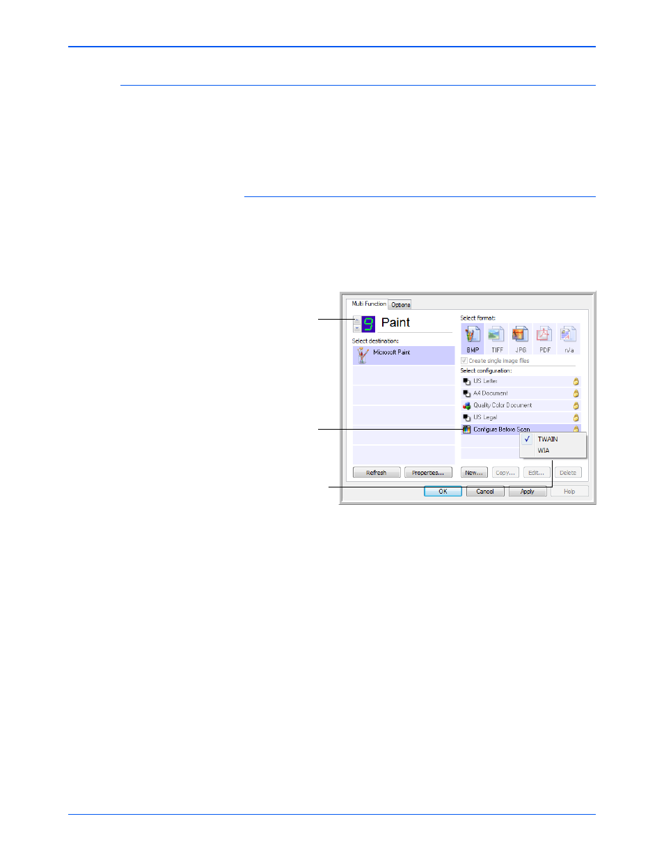 Configure before scan | Xerox DocuMate 162 User Manual | Page 51 / 98