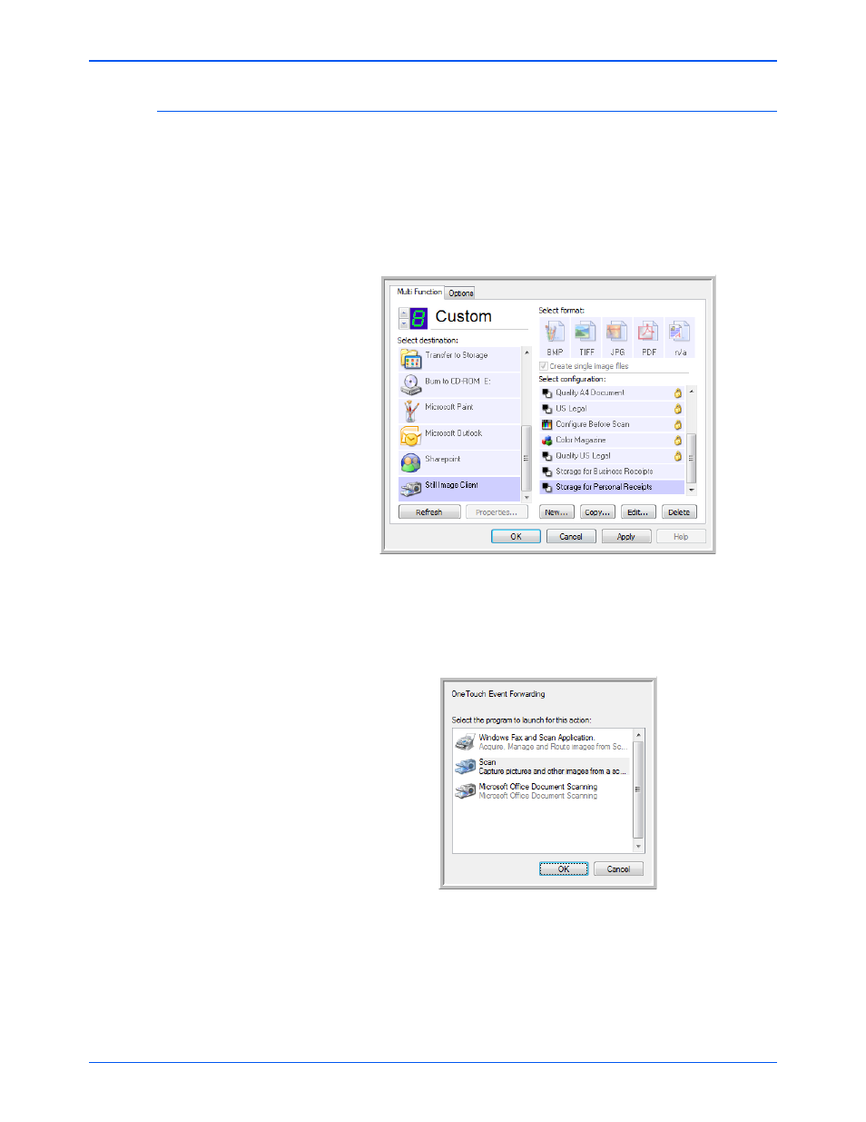 Scanning with event forwarding | Xerox DocuMate 162 User Manual | Page 57 / 98