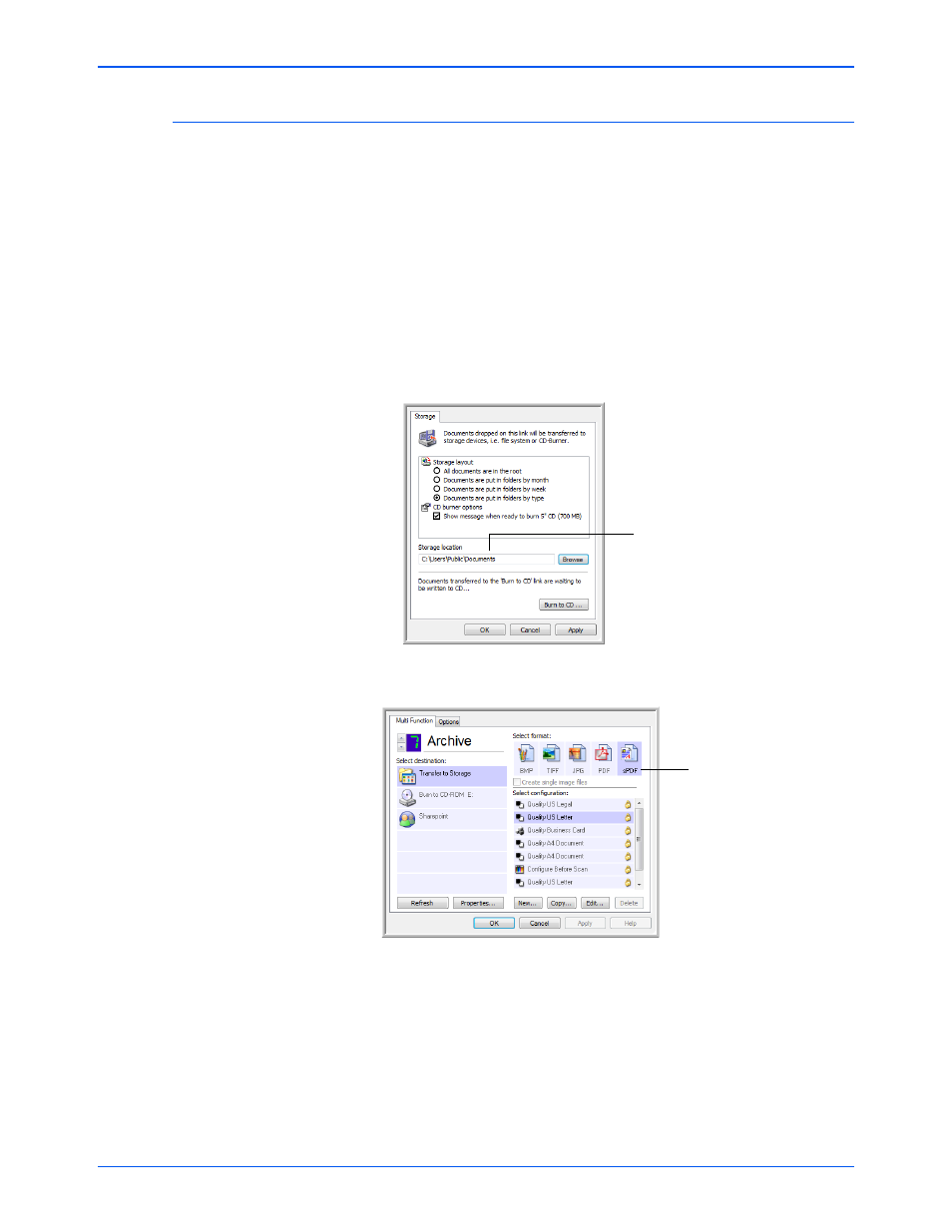 Transfer to storage | Xerox DocuMate 162 User Manual | Page 59 / 98