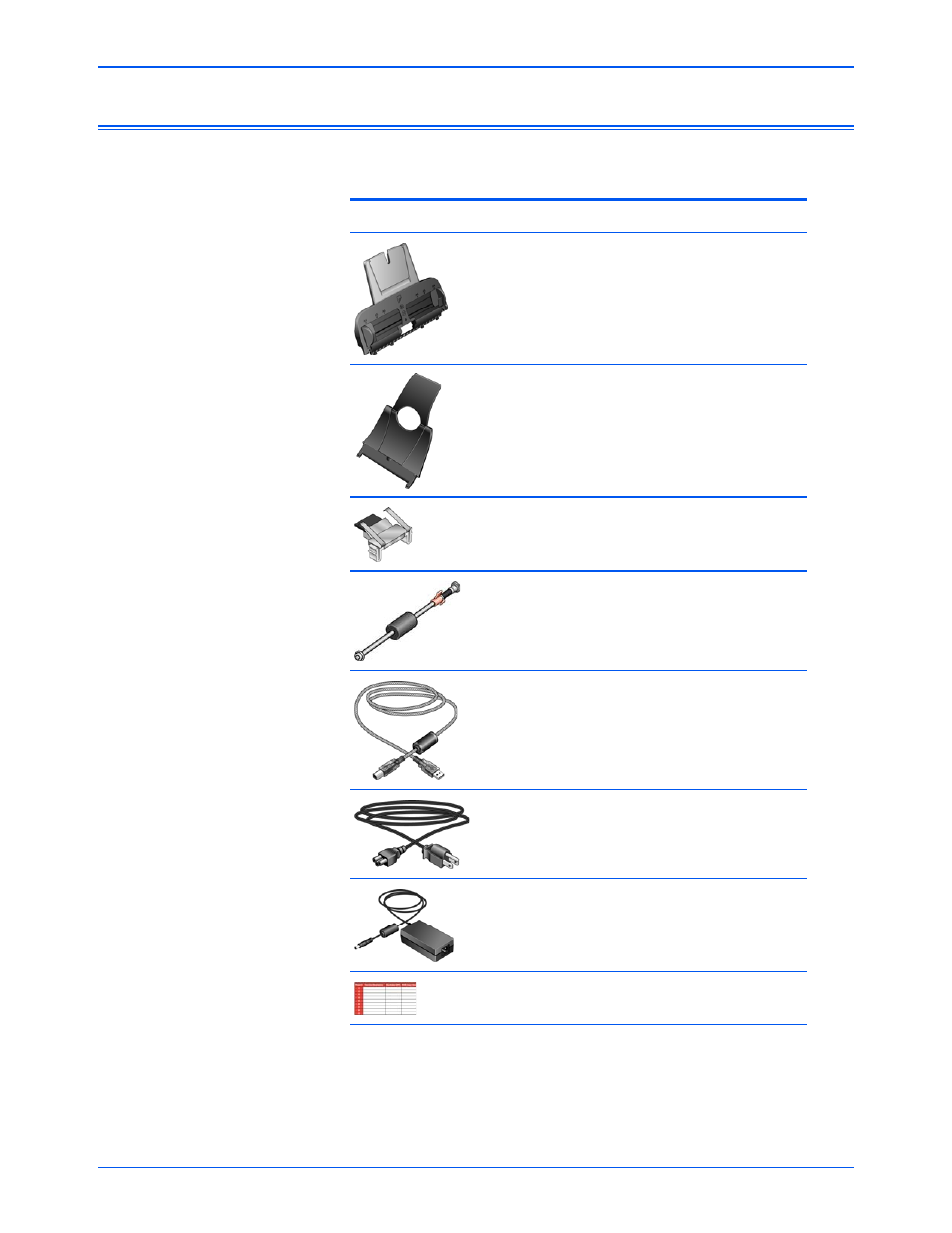Xerox documate 162 scanner parts list | Xerox DocuMate 162 User Manual | Page 83 / 98