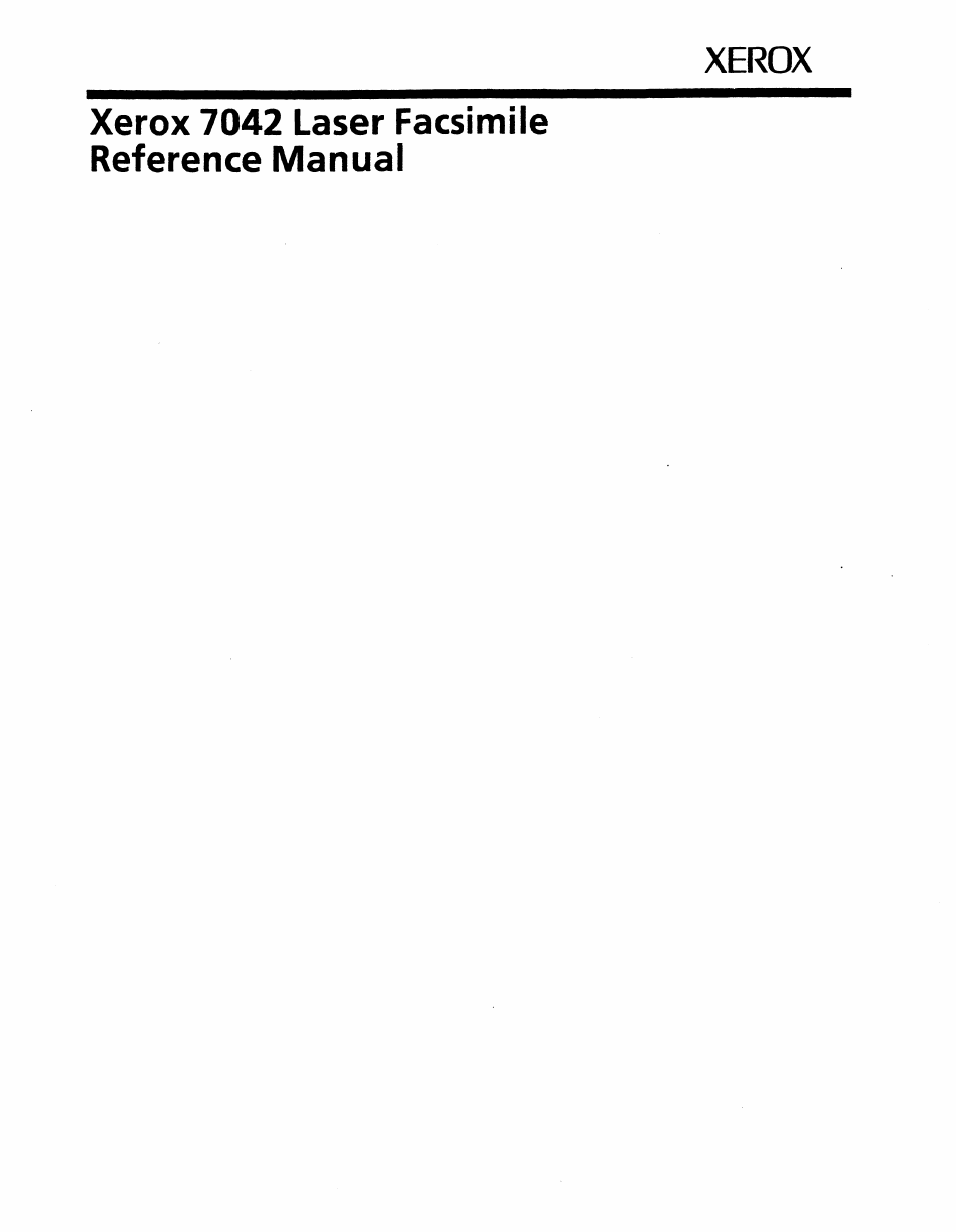 Xerox 7042 User Manual | 182 pages