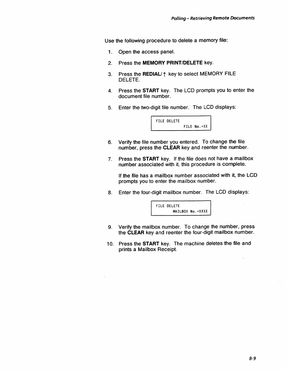 Polling- retrieving reniote documents | Xerox 7042 User Manual | Page 105 / 182
