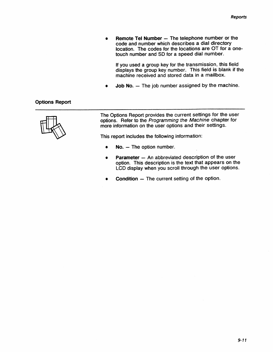 Programming the machine, Reports | Xerox 7042 User Manual | Page 117 / 182