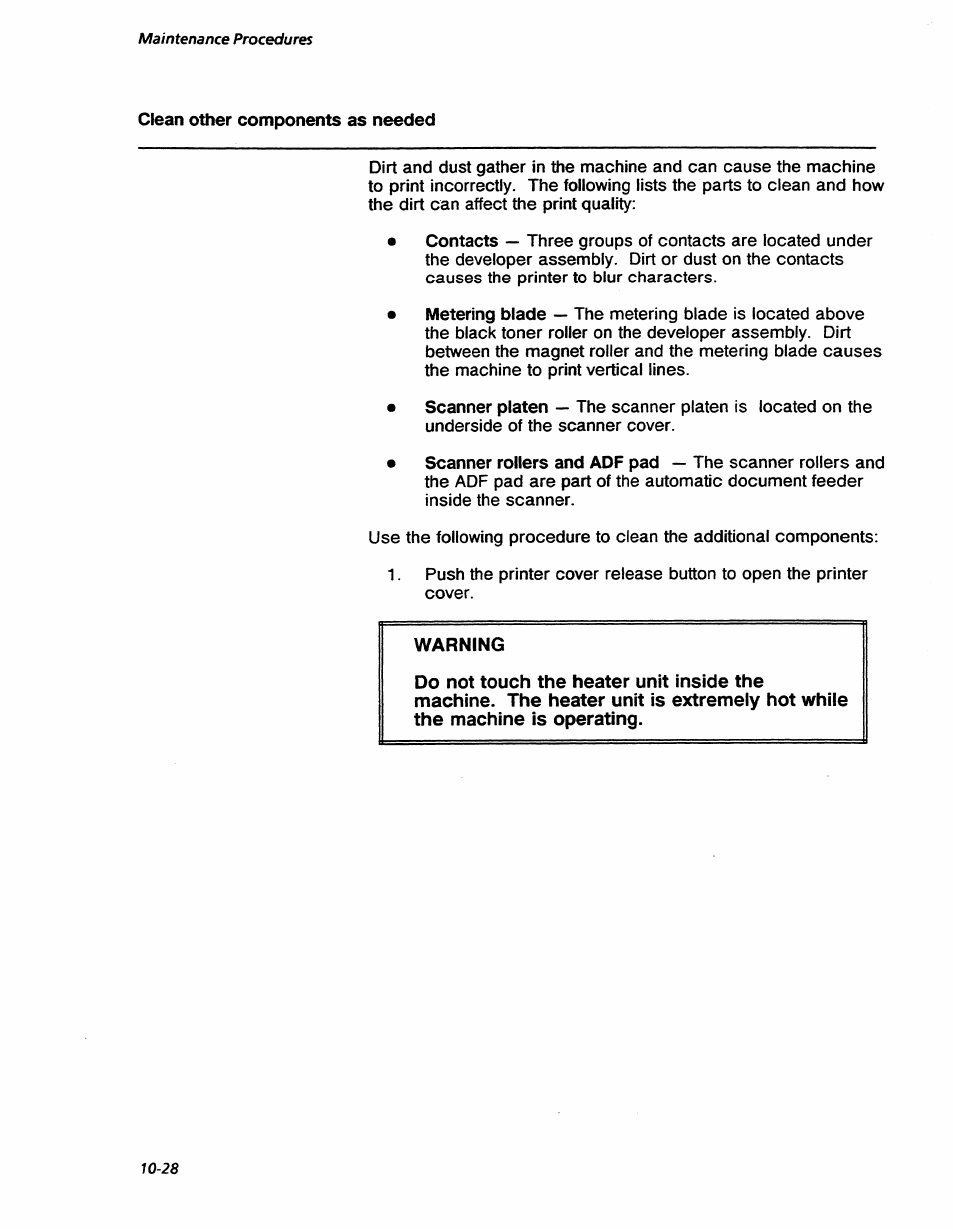 Maintenance procedures | Xerox 7042 User Manual | Page 150 / 182