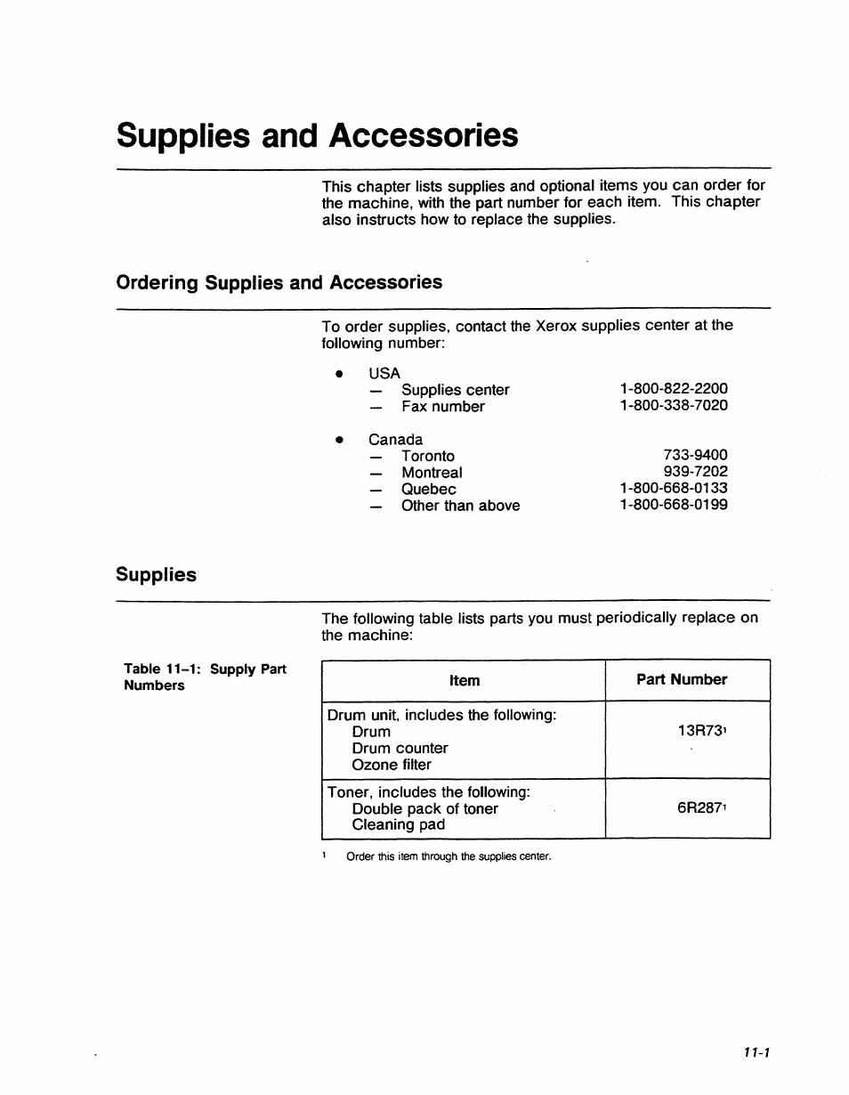 Supplies and accessories, Ordering supplies and accessories, Supplies | Ordering supplies and accessories -1 supplies -1 | Xerox 7042 User Manual | Page 153 / 182