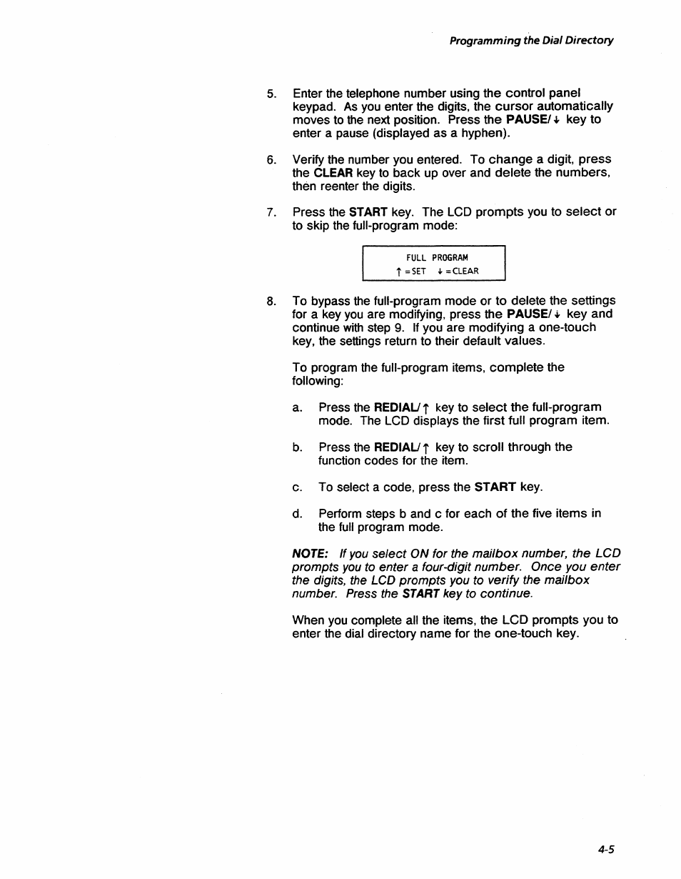 Programming the dial directory | Xerox 7042 User Manual | Page 51 / 182