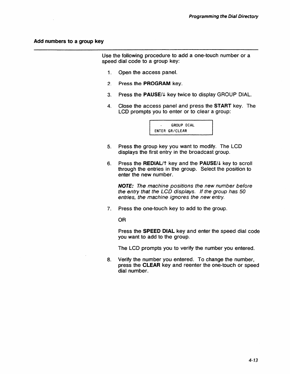 Programming the dial directory | Xerox 7042 User Manual | Page 59 / 182