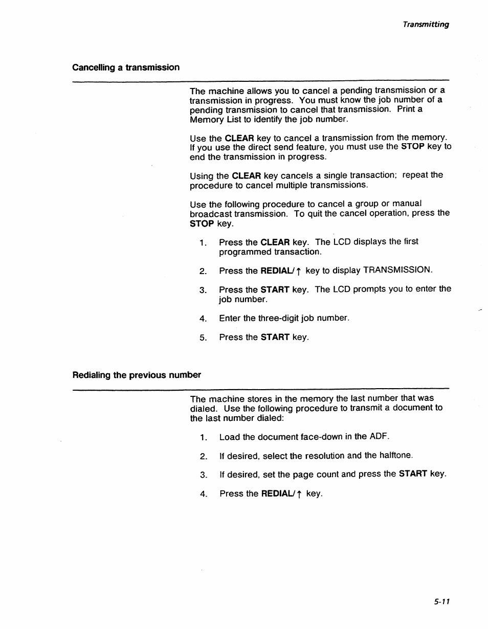 Cancelling a transmission, Cancelling a transmission -11, Transmitting | Xerox 7042 User Manual | Page 73 / 182