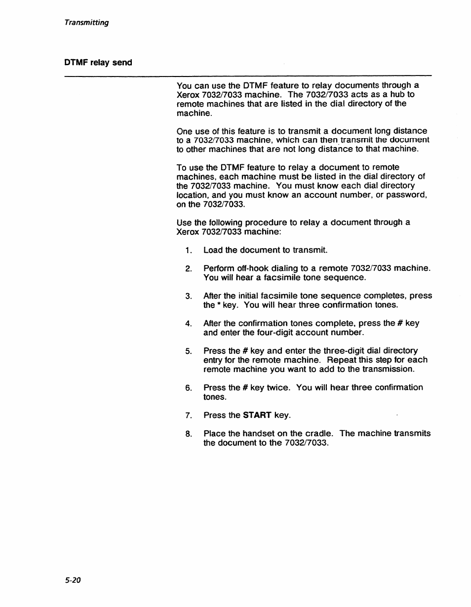 Transmitting | Xerox 7042 User Manual | Page 82 / 182