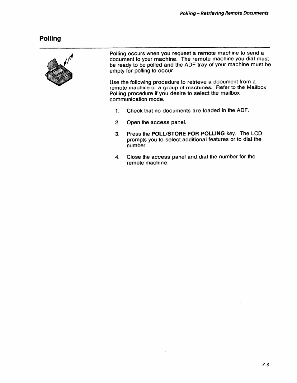 Polling- retrieving remote documents | Xerox 7042 User Manual | Page 89 / 182