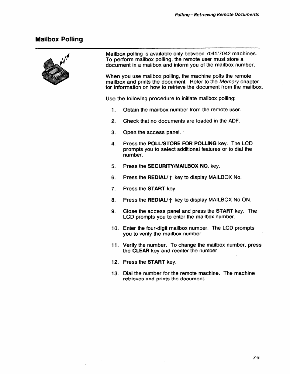 Polling- retrieving remote documents | Xerox 7042 User Manual | Page 91 / 182