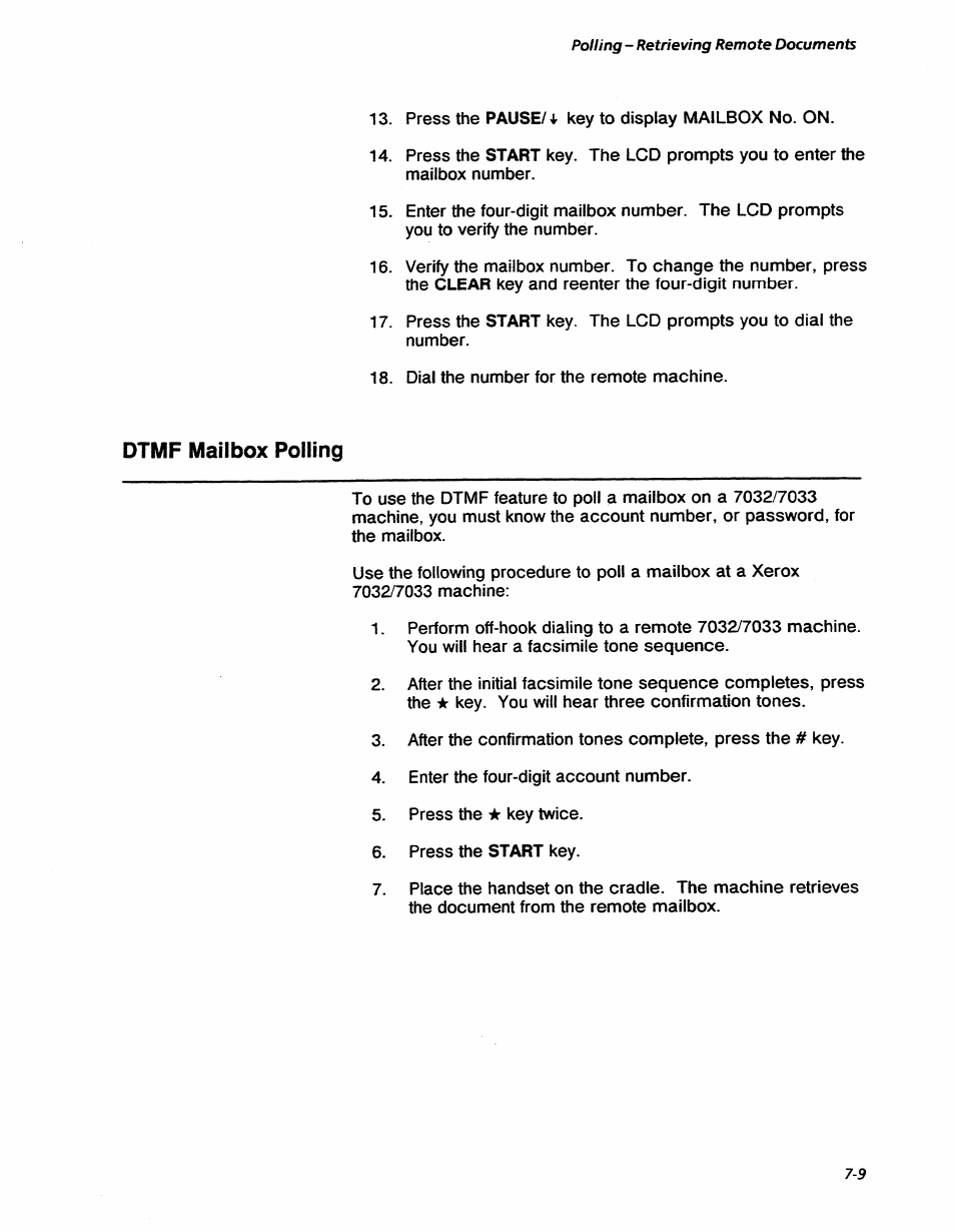 Polling - retrieving remote documents | Xerox 7042 User Manual | Page 95 / 182