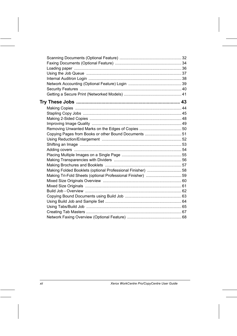 Try these jobs | Xerox WorkCentre Pro 75  EN User Manual | Page 12 / 99