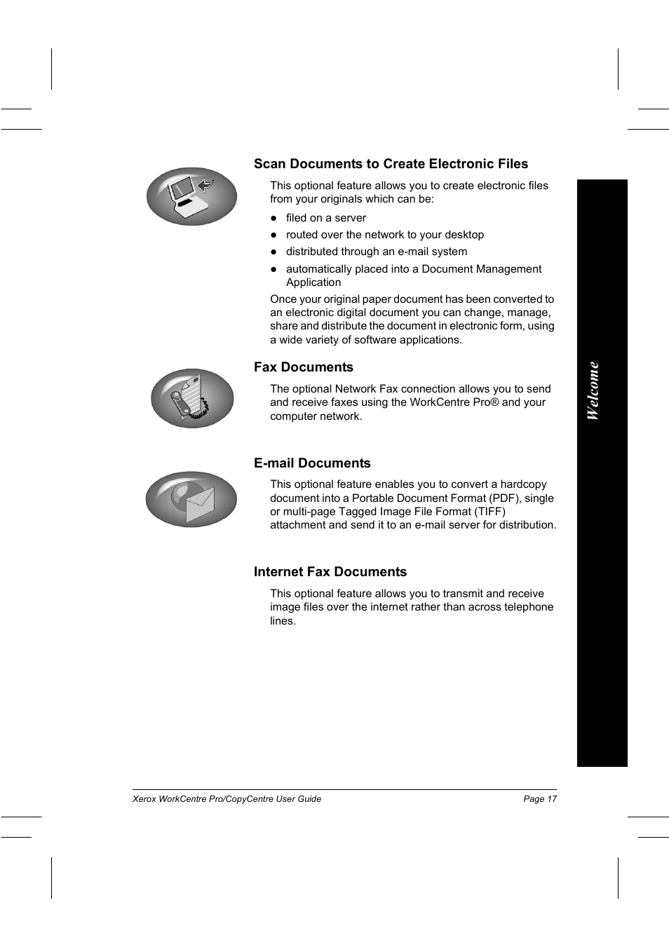 Welcom e | Xerox WorkCentre Pro 75  EN User Manual | Page 31 / 99