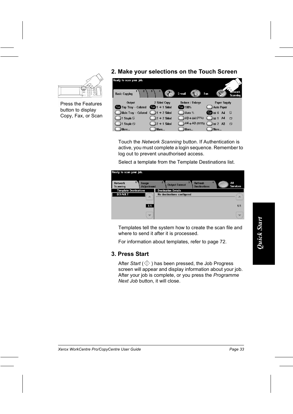 Qui ck sta rt | Xerox WorkCentre Pro 75  EN User Manual | Page 47 / 99