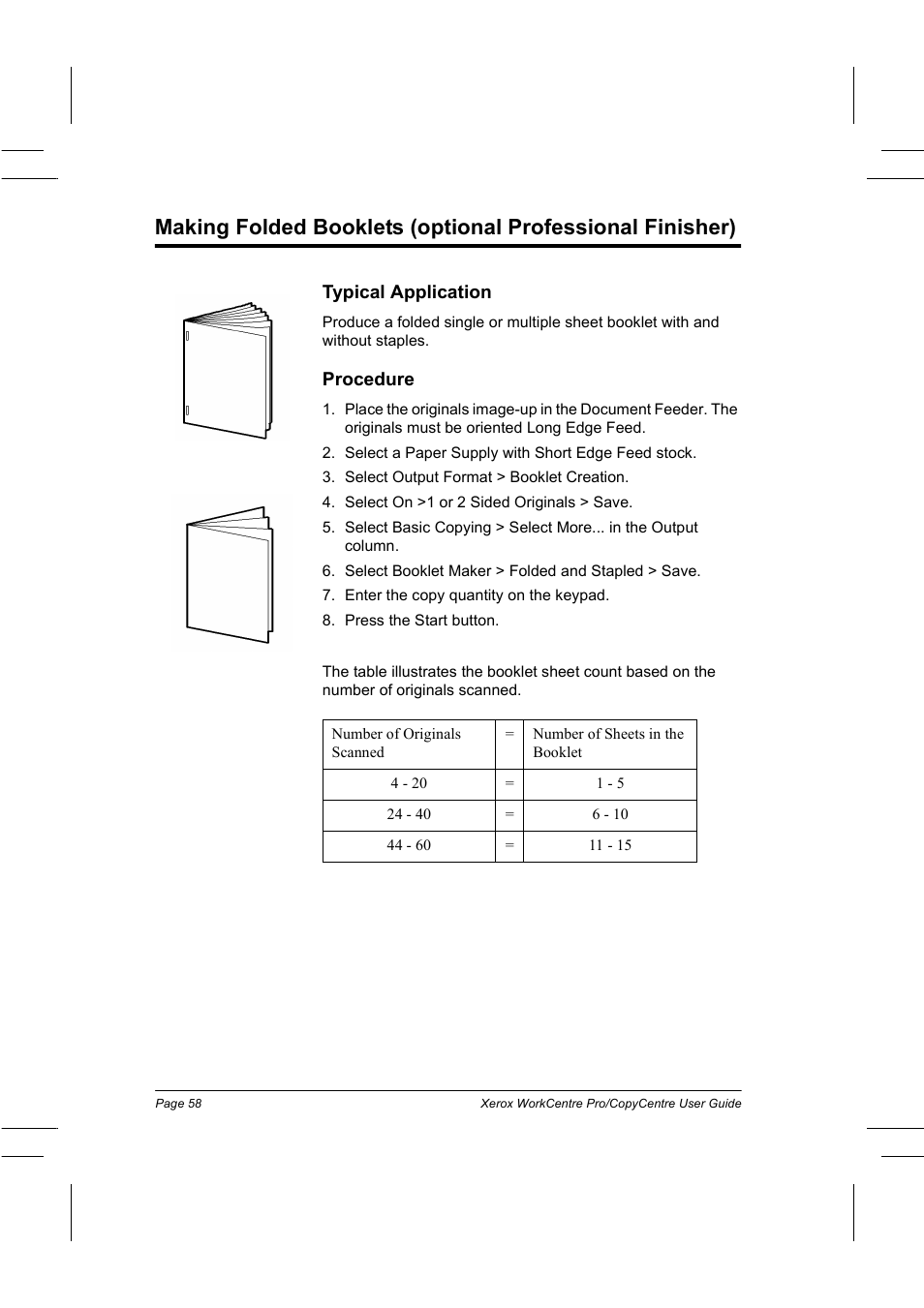 Typical application, Procedure | Xerox WorkCentre Pro 75  EN User Manual | Page 72 / 99