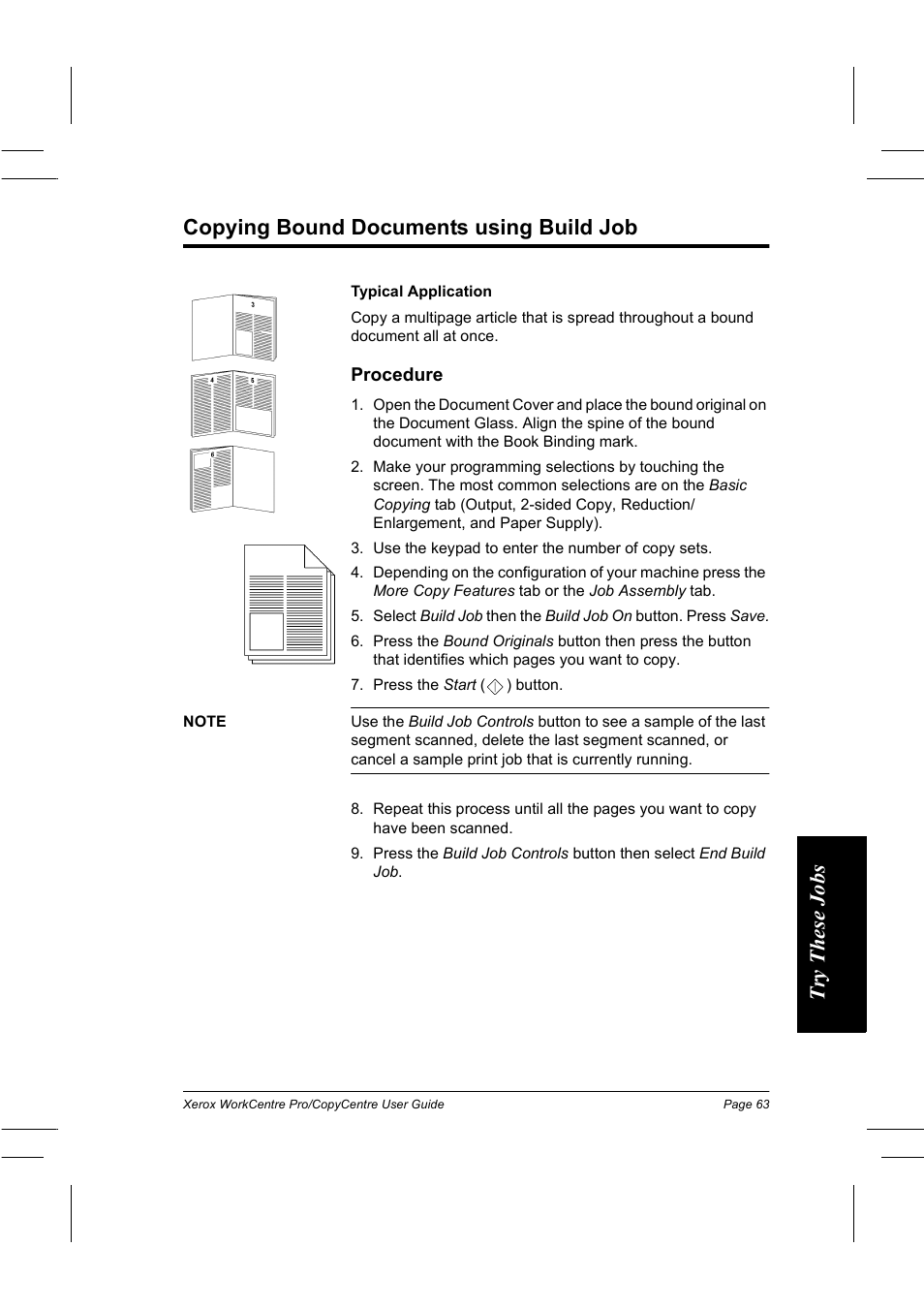 Copying bound documents using build job | Xerox WorkCentre Pro 75  EN User Manual | Page 77 / 99