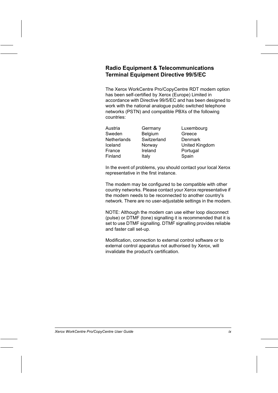 Xerox WorkCentre Pro 75  EN User Manual | Page 9 / 99