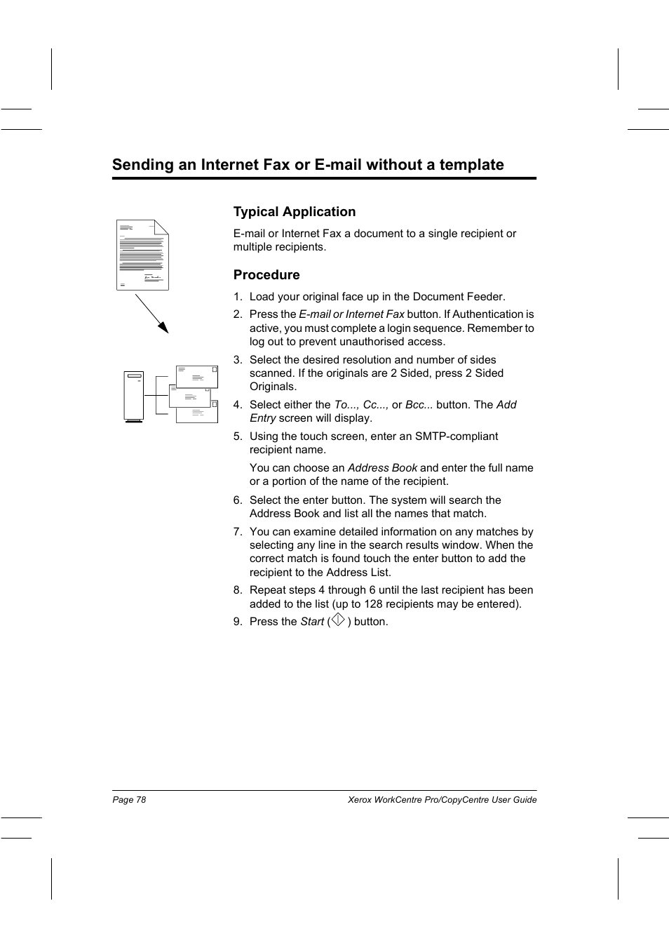 Typical application, Procedure | Xerox WorkCentre Pro 75  EN User Manual | Page 92 / 99