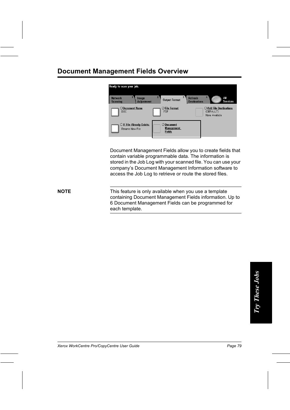 Document management fields overview | Xerox WorkCentre Pro 75  EN User Manual | Page 93 / 99