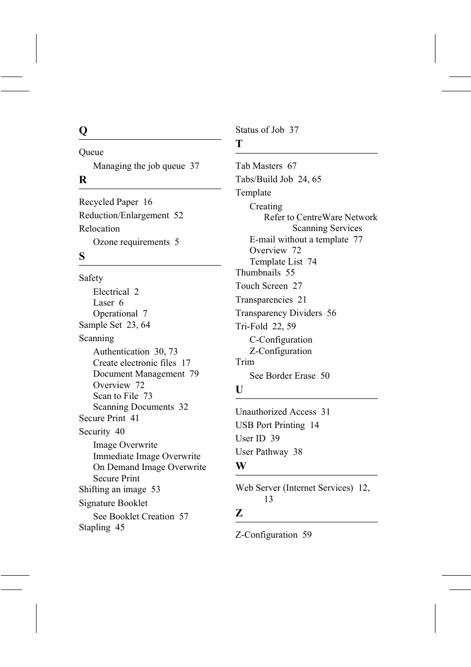 Xerox WorkCentre Pro 75  EN User Manual | Page 98 / 99