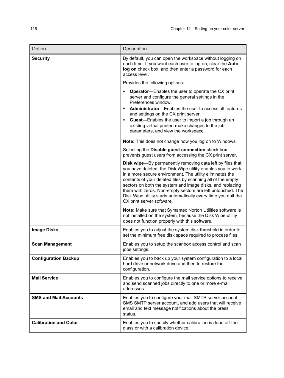 Xerox CX PRINT SERVER 560 User Manual | Page 126 / 166