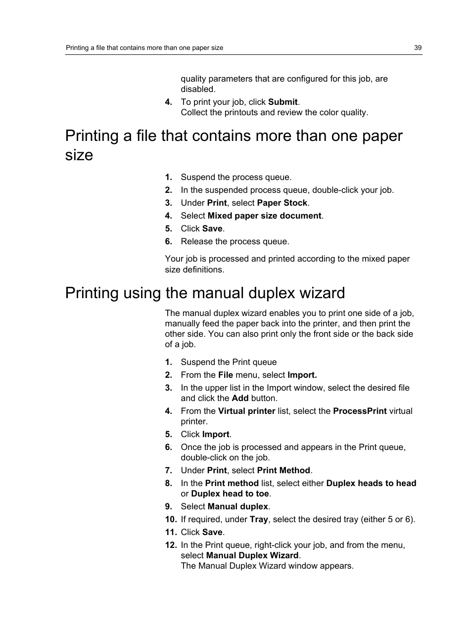 Printing using the manual duplex wizard | Xerox CX PRINT SERVER 560 User Manual | Page 49 / 166