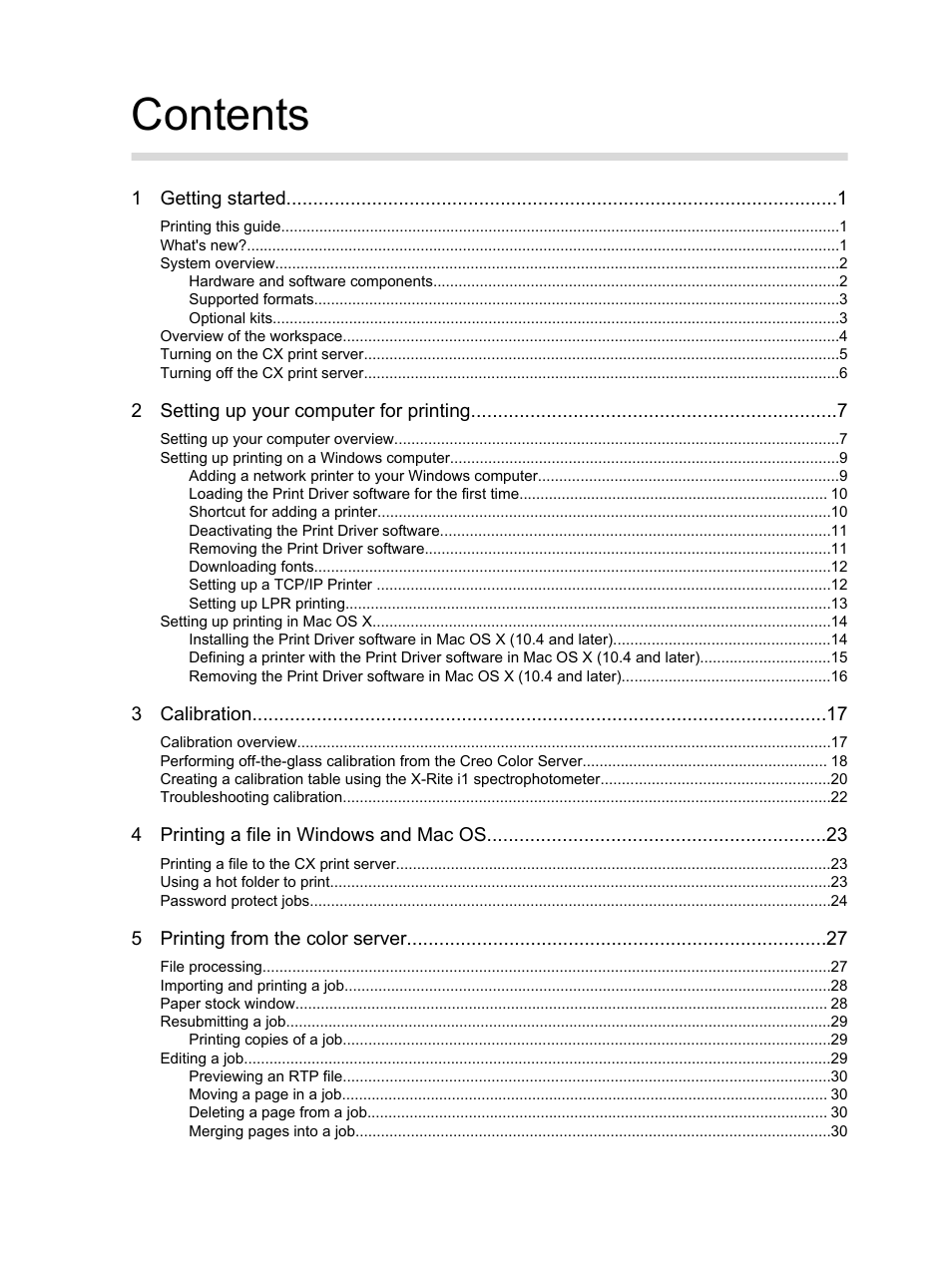 Xerox CX PRINT SERVER 560 User Manual | Page 5 / 166