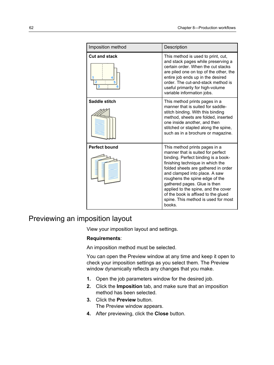 Previewing an imposition layout | Xerox CX PRINT SERVER 560 User Manual | Page 72 / 166